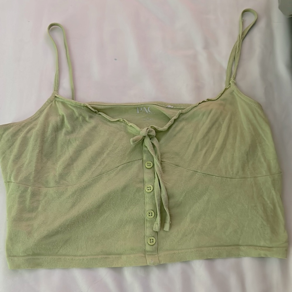 lime green tank top